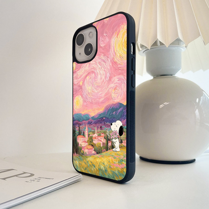 Pink Dream Galaxy Glass Case
