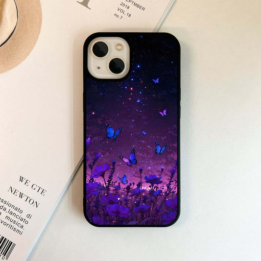 Starlit Butterfly Meadow Glass Case
