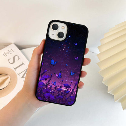 Starlit Butterfly Meadow Glass Case