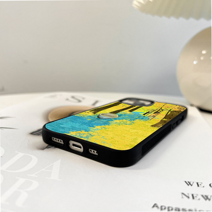 Golden Drift Flow Glass Case