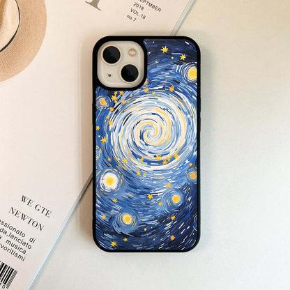 Midnight Spiral Sky Glass Case