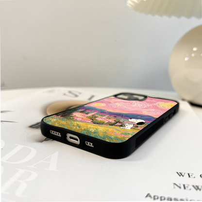 Pink Dream Galaxy Glass Case