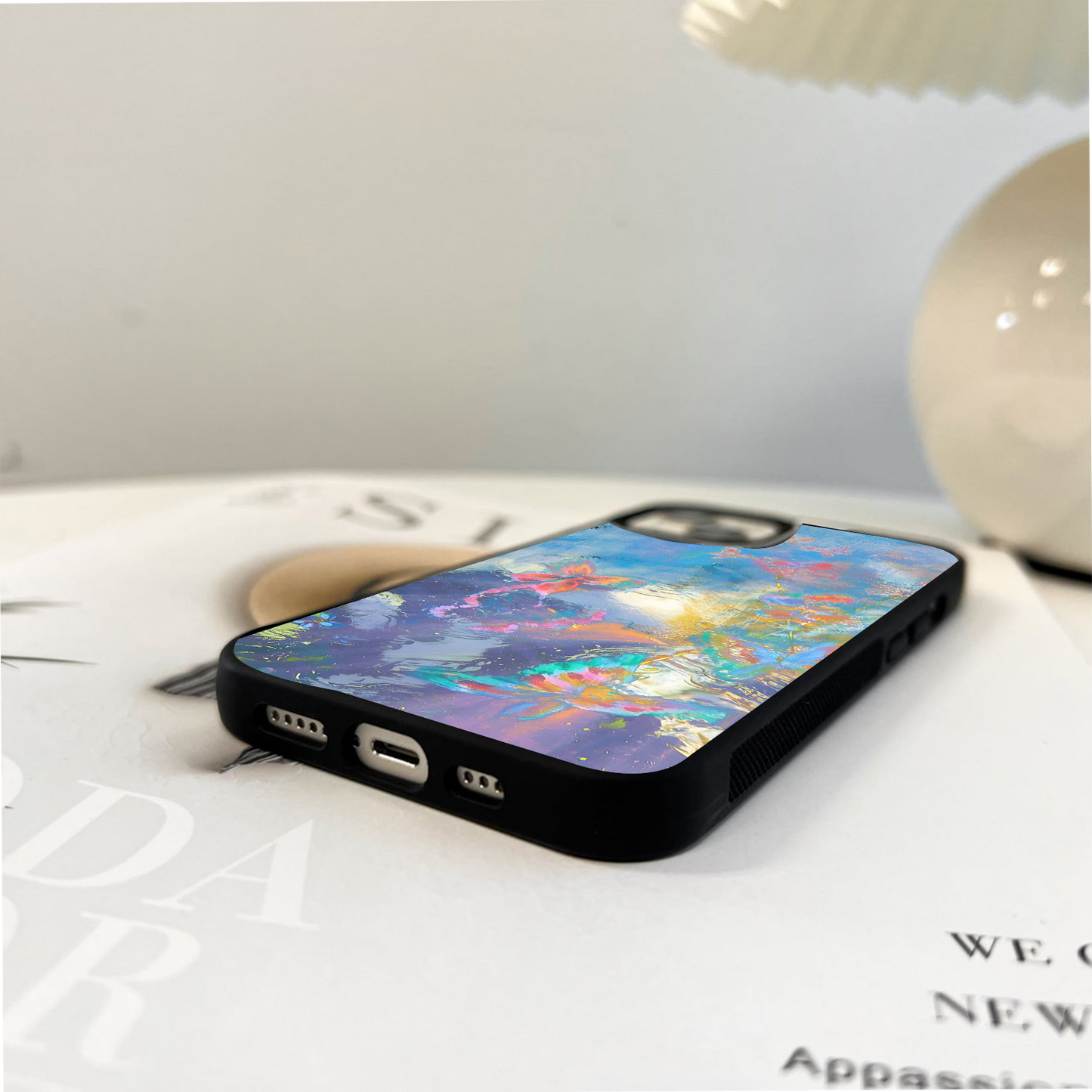 Dreamy Water Butterflies Glass Case