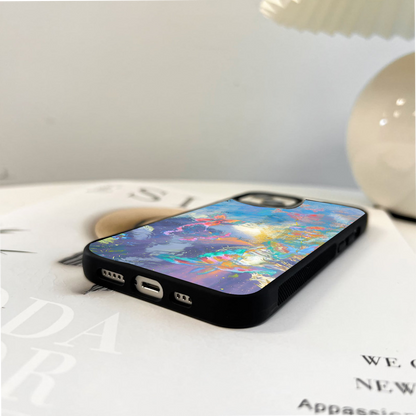 Dreamy Water Butterflies Glass Case