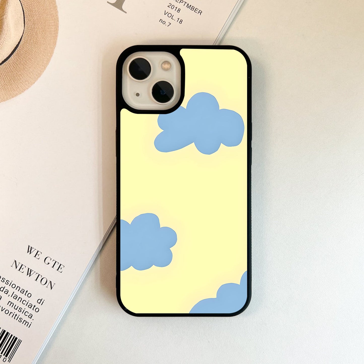 Soft Blue Skies Glass Case