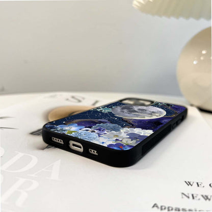 Moonlit Floral Harmony Glass Case