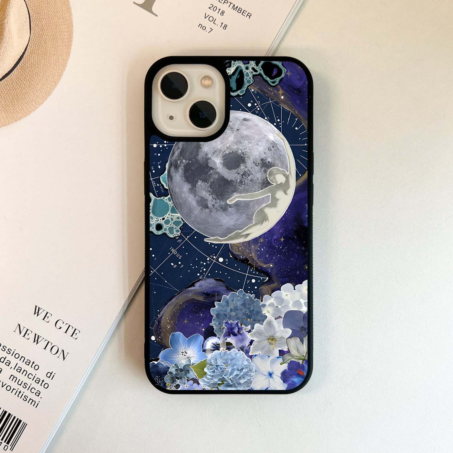 Moonlit Floral Harmony Glass Case
