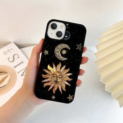 Starlit Golden Crescent Glass Case