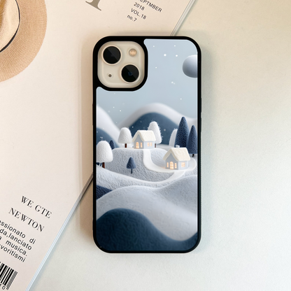 Frosty Cozy Hills Glass Case