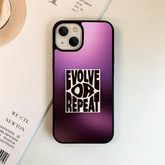 Evolve Or Repeat Purple Glass Case