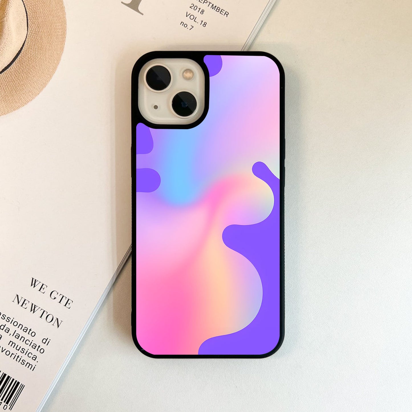 Abstract pastel swirl Glass Case