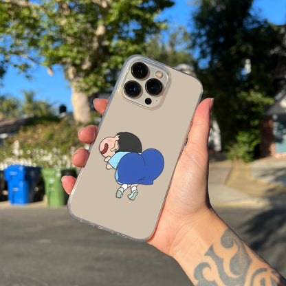 Funny Butt Shinchan Clear Silicon Cover