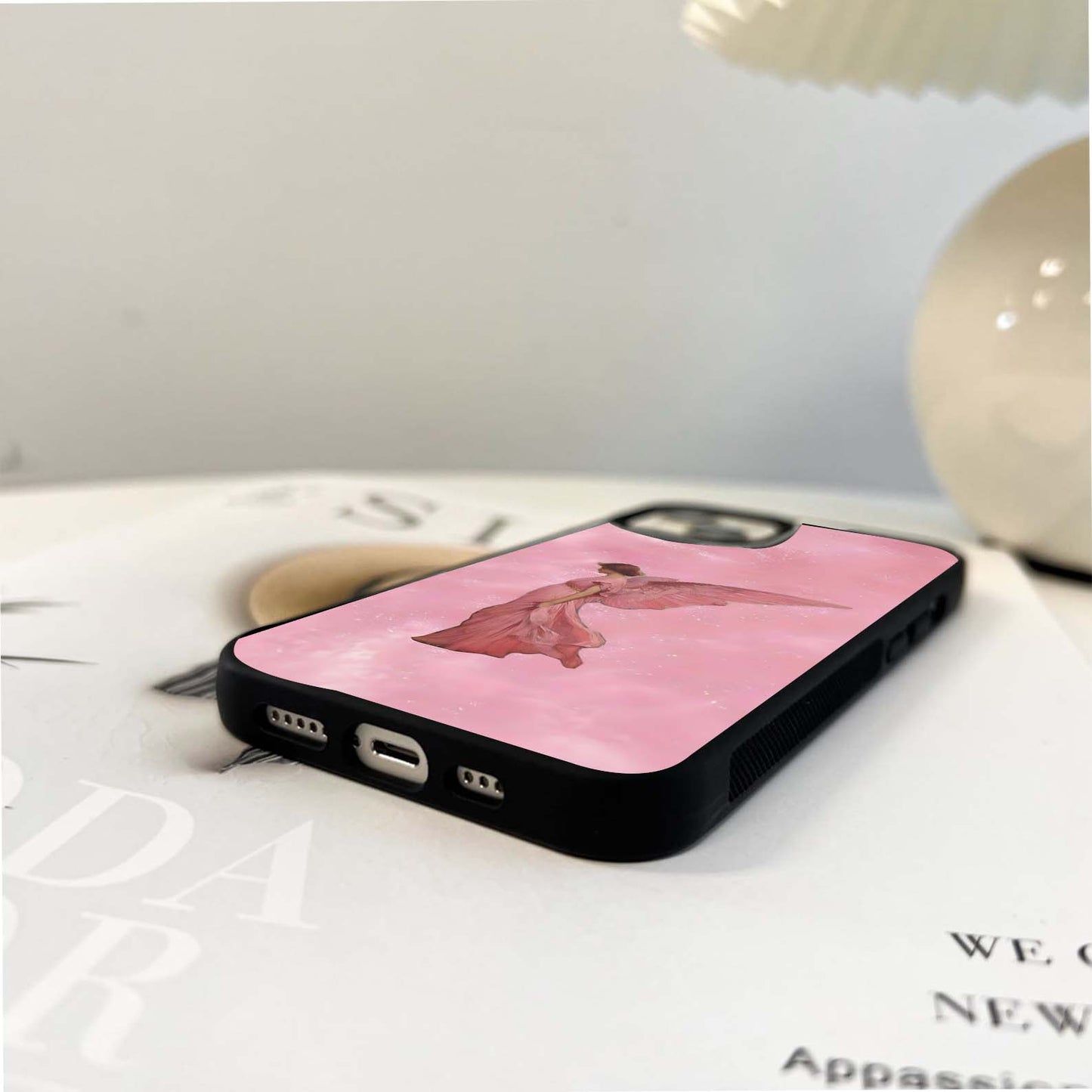 Pink Angel Grace Glass Case
