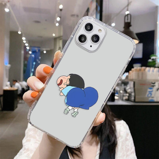 Funny Butt Shinchan Clear Silicon Cover