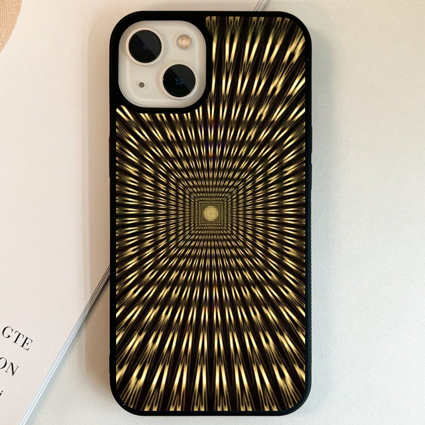 Golden Infinity Tunnel Glass Case