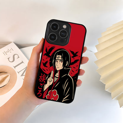 Naruto Itachi Crows Glass Case