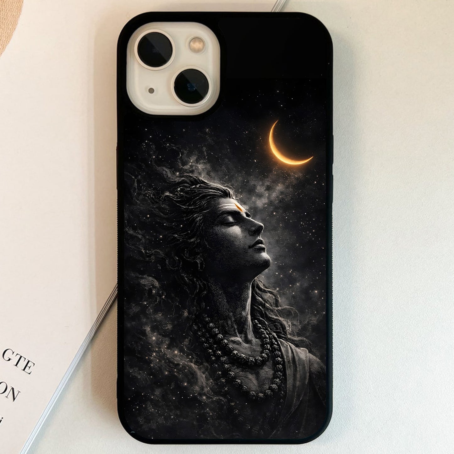 Cosmic Moon Meditation Glass Case
