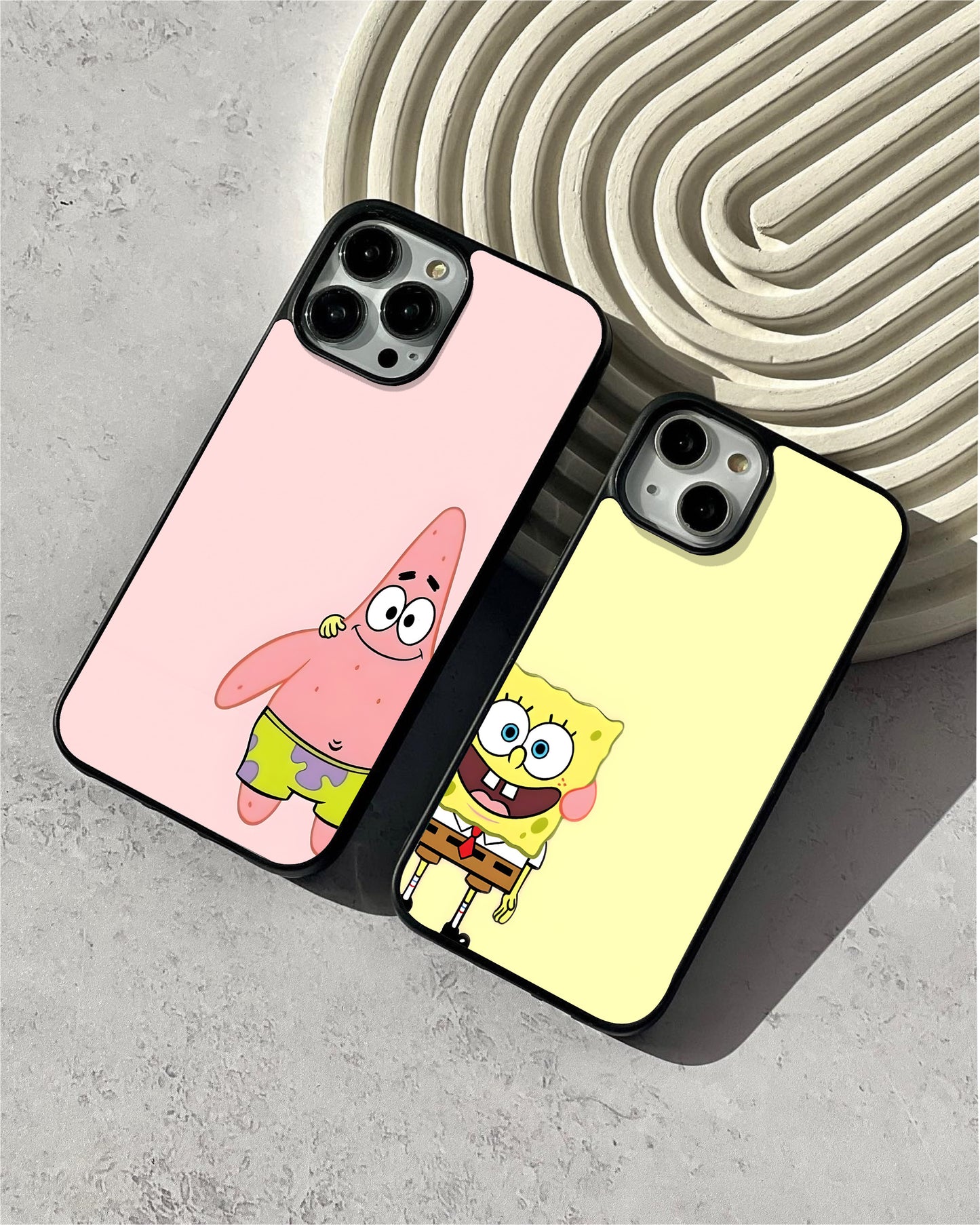 Happy Sponge Friend Glass Case