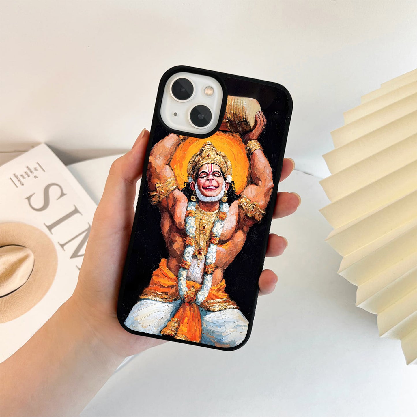 Hanuman Divine Strength Glass Case
