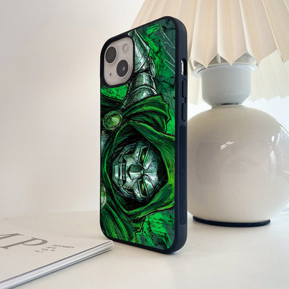 Doctor Doom Sketch Art Glass Case