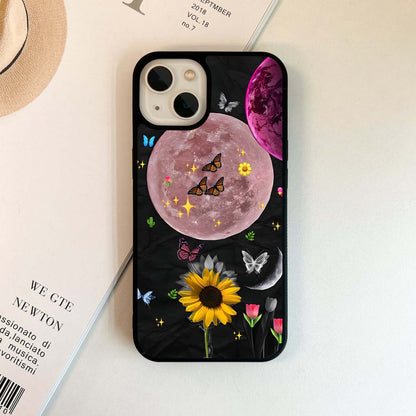 Butterflies Moon Magic Glass Case