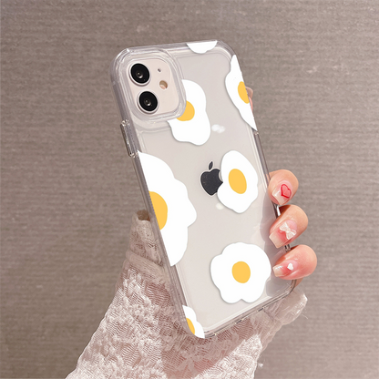 Egg Flower Pattern 2 Clear Silicon Case Cover