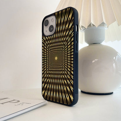 Golden Infinity Tunnel Glass Case