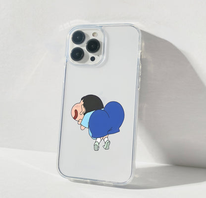 Funny Butt Shinchan Clear Silicon Cover
