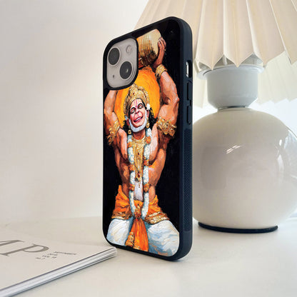 Hanuman Divine Strength Glass Case