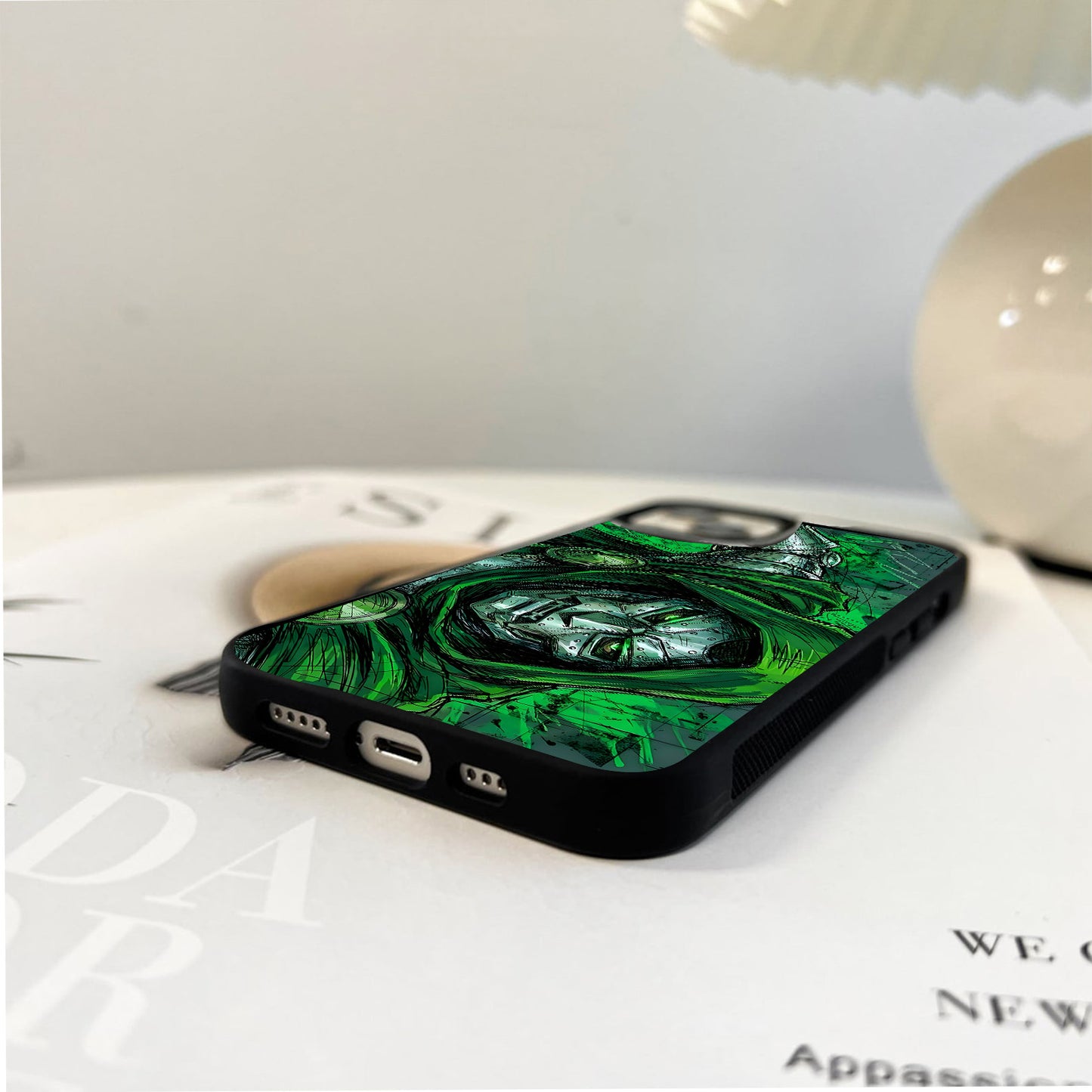 Doctor Doom Sketch Art Glass Case