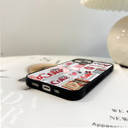 Diet Coke Girly Stickers Glass Case