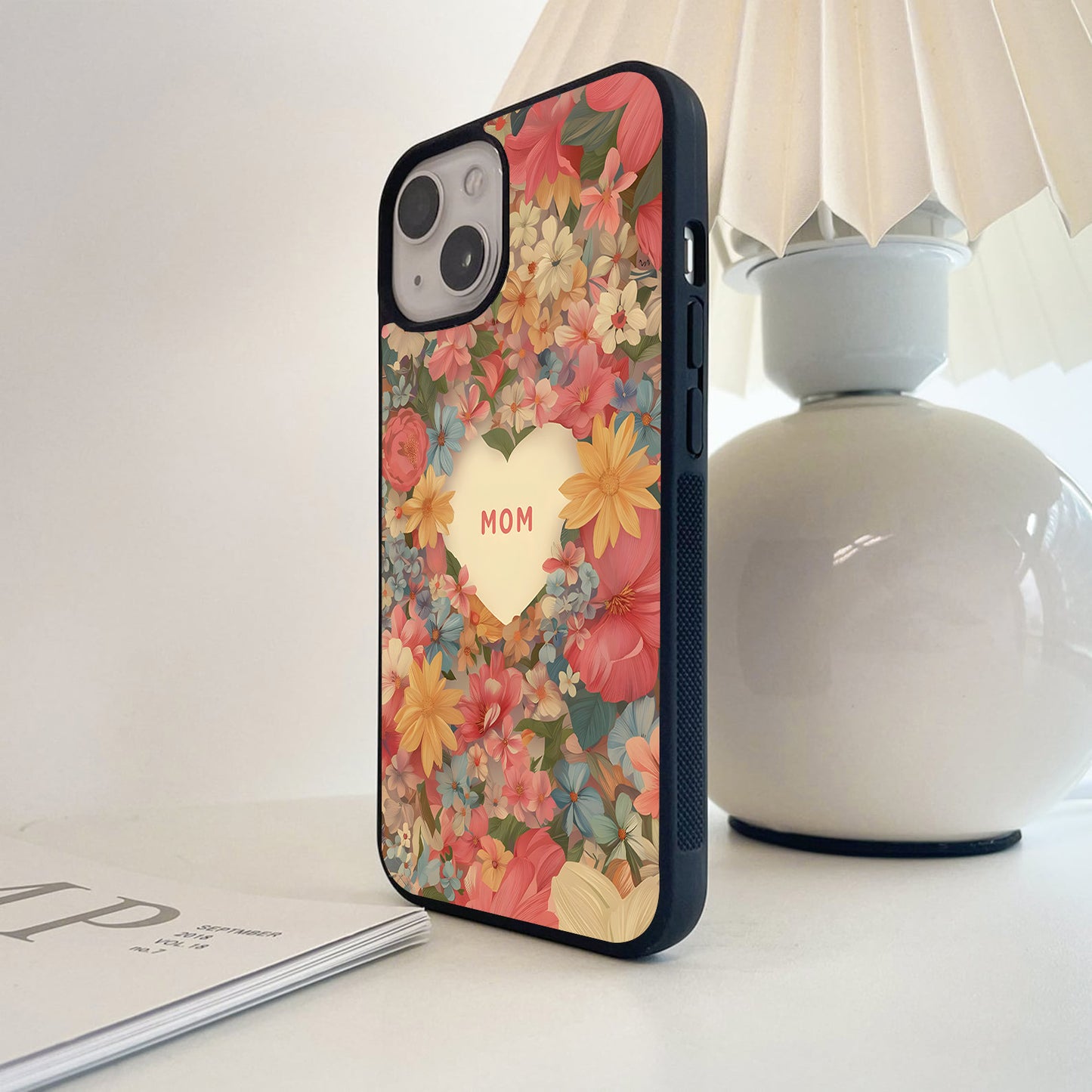 Floral Mom Love Glass Case