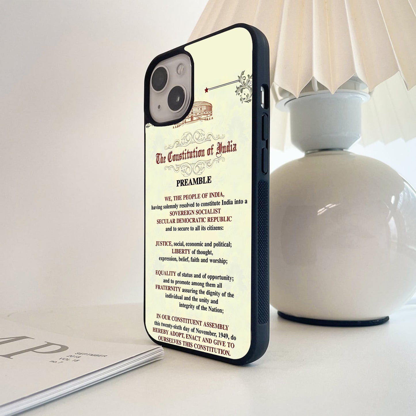Constitution Of India Glass Case