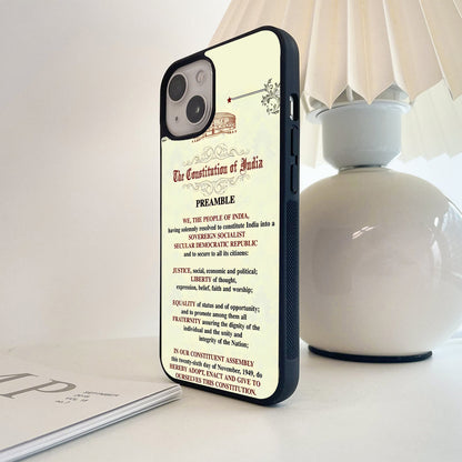 Constitution Of India Glass Case