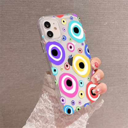 Multi Color Eye Clear Silicon Case Cover