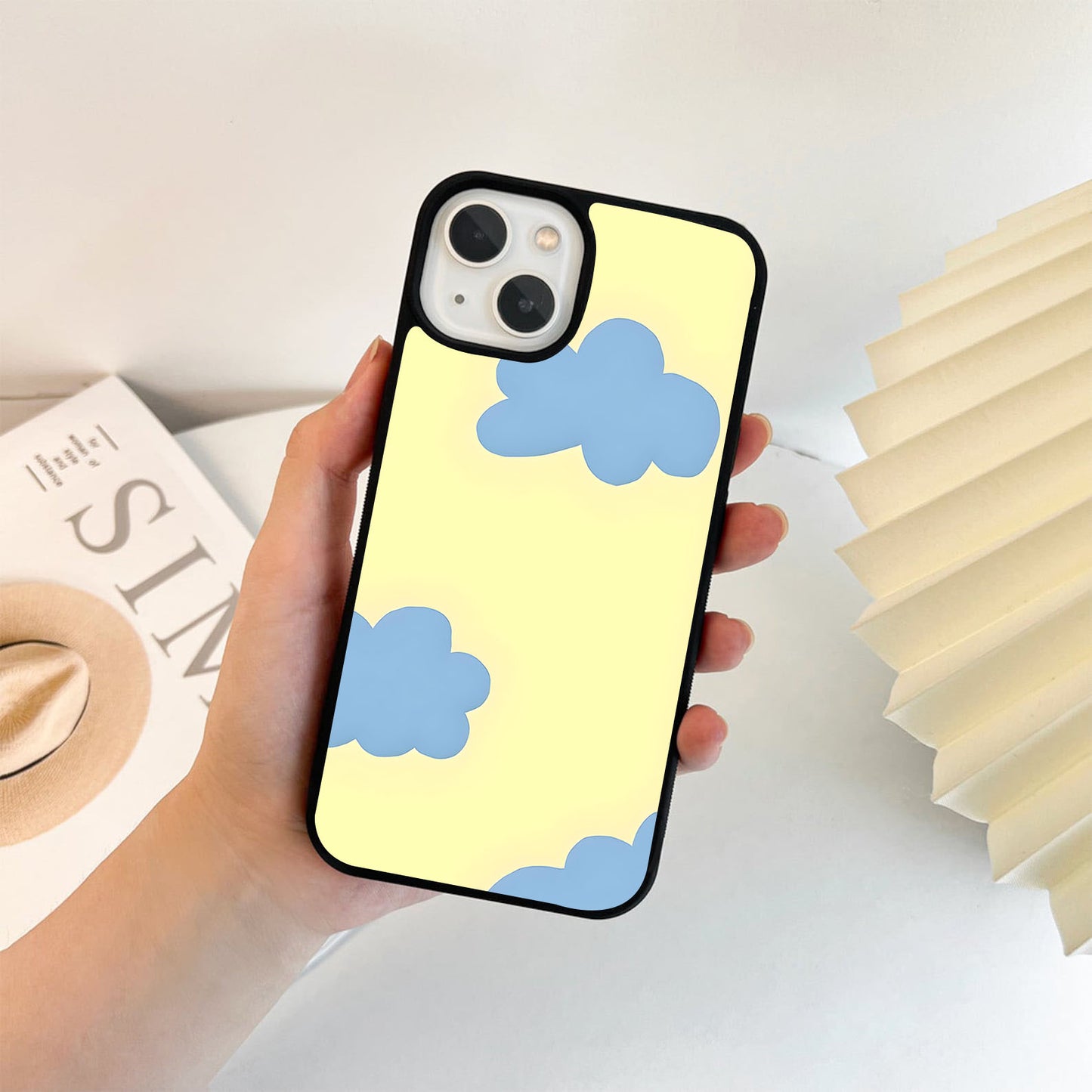 Soft Blue Skies Glass Case