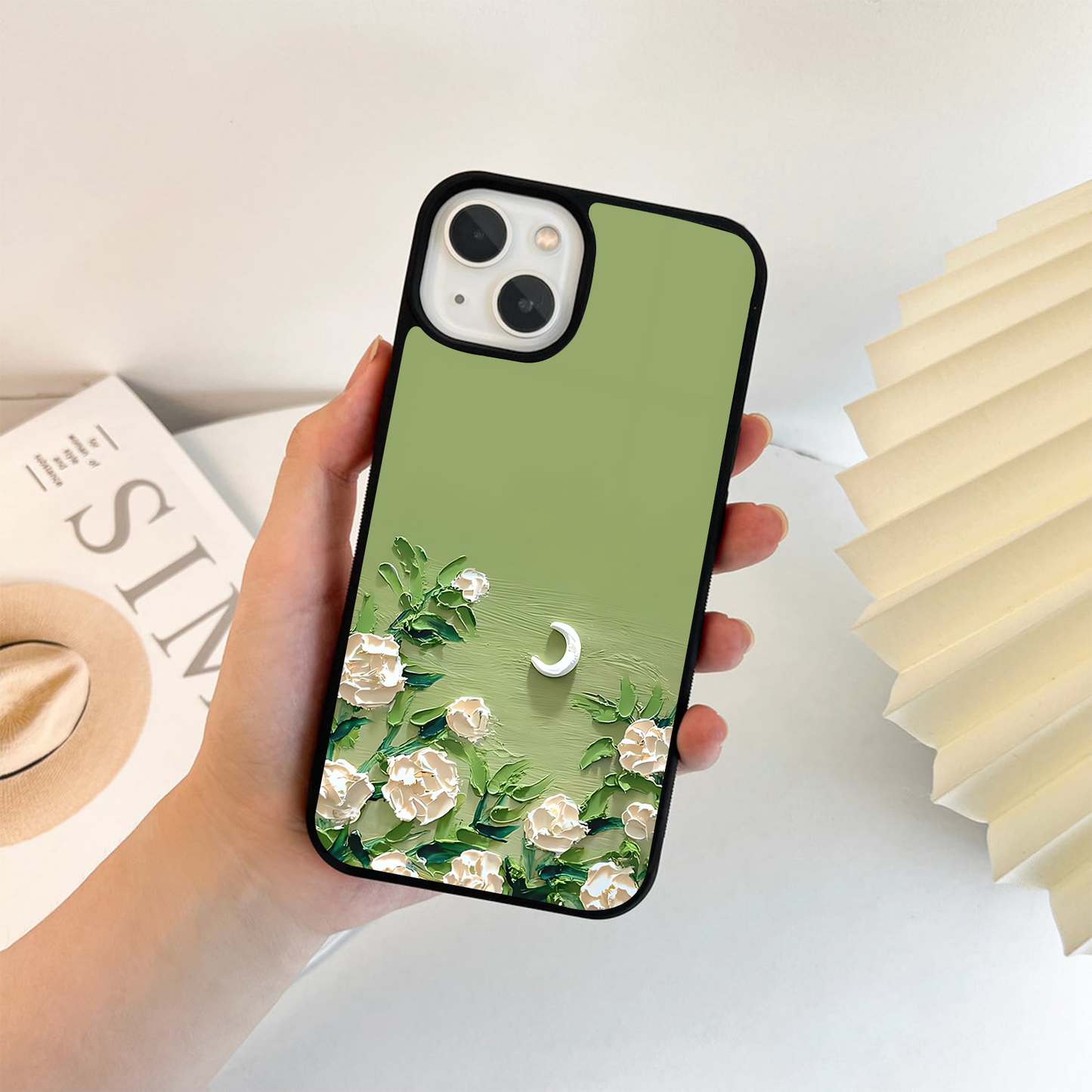 Emerald Bloom Calm Glass Case