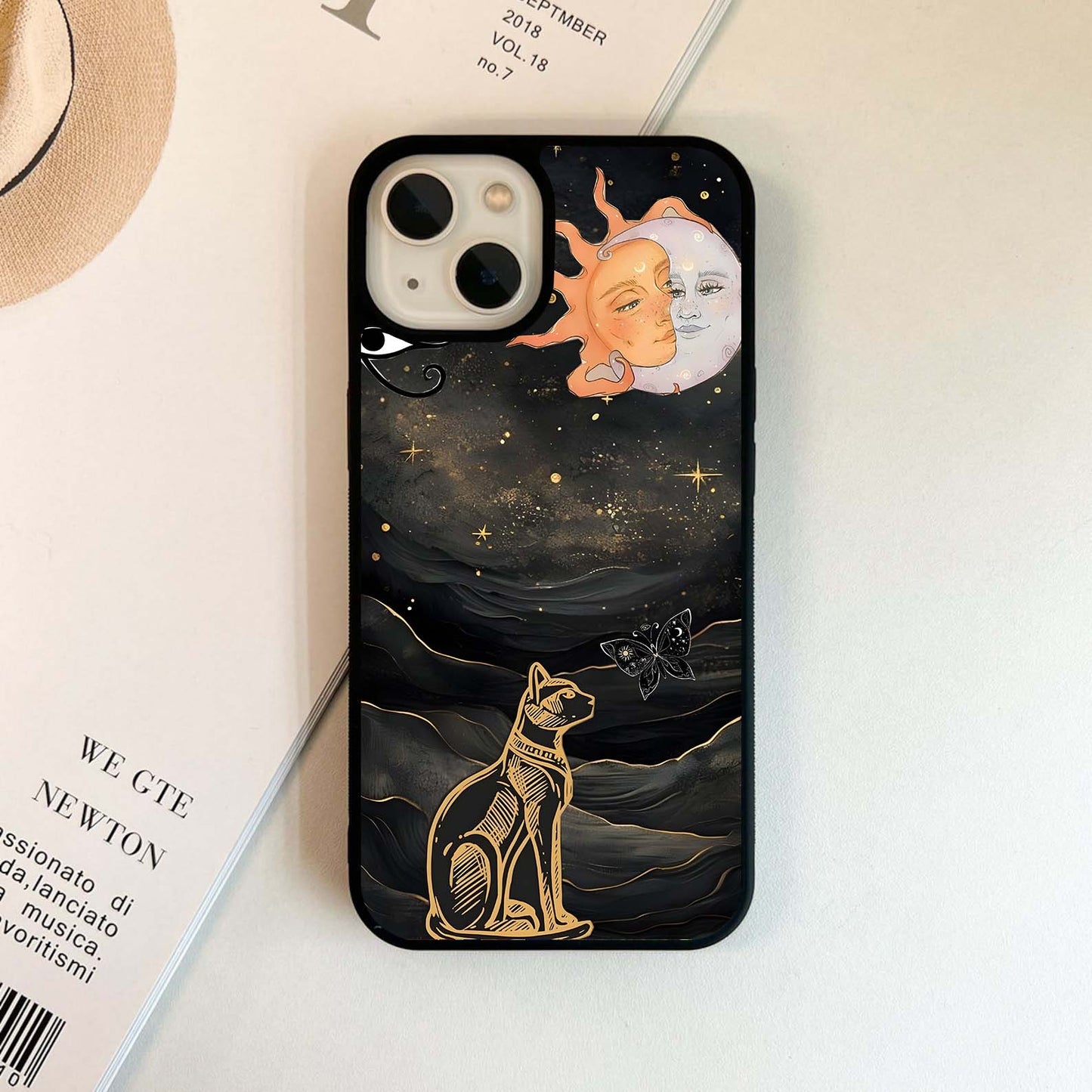 Mystic Cat Guardian Glass Case