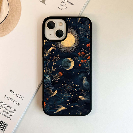 Moonlit Floral Symphony Glass Case