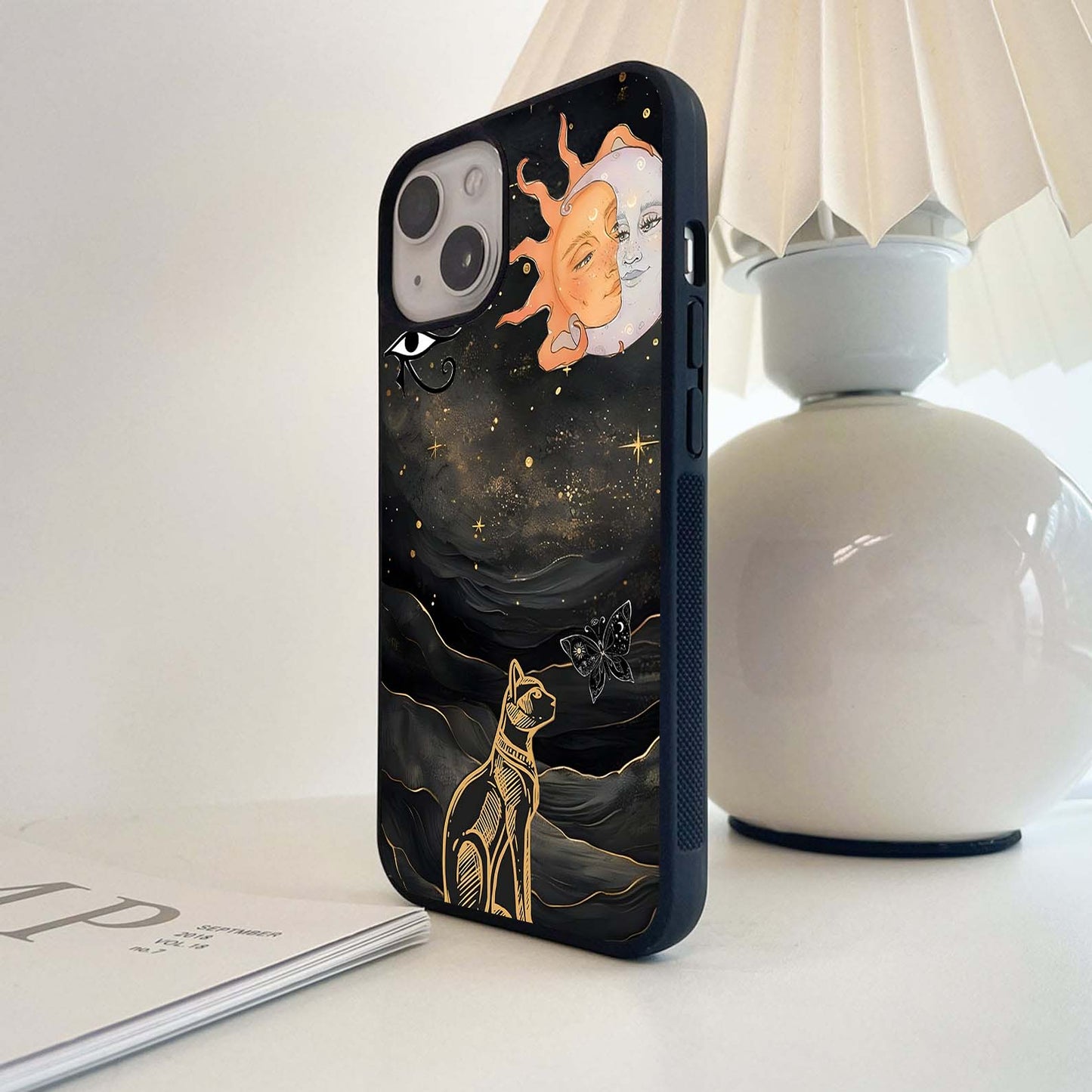 Mystic Cat Guardian Glass Case