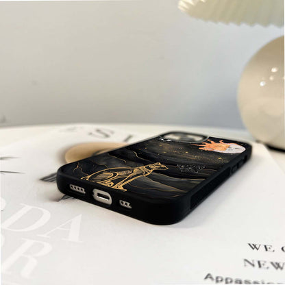 Mystic Cat Guardian Glass Case