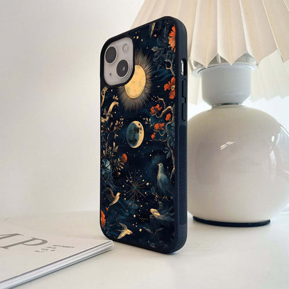 Moonlit Floral Symphony Glass Case