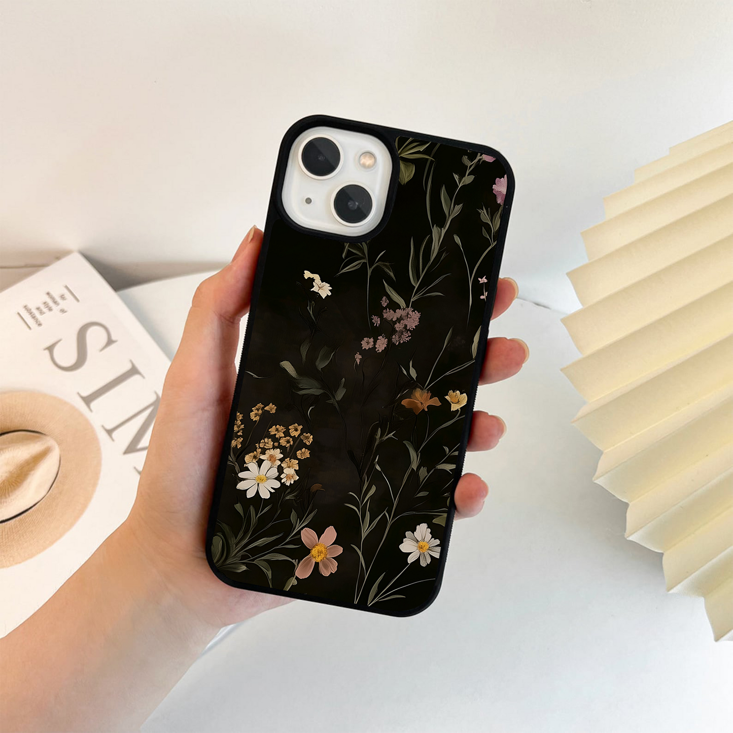 Shadow Floral Meadow Glass Case