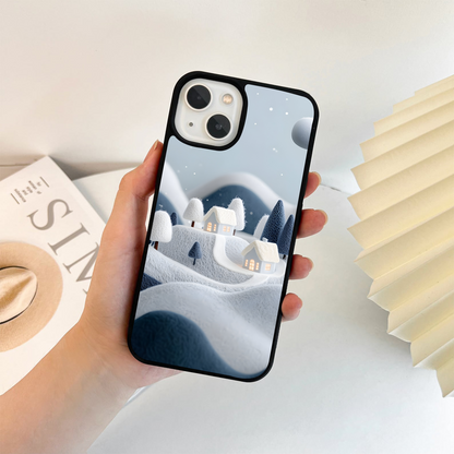 Frosty Cozy Hills Glass Case