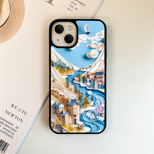 Paper Snow Valley Glass Case