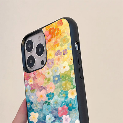 Multiple Background With Flower Glass Case