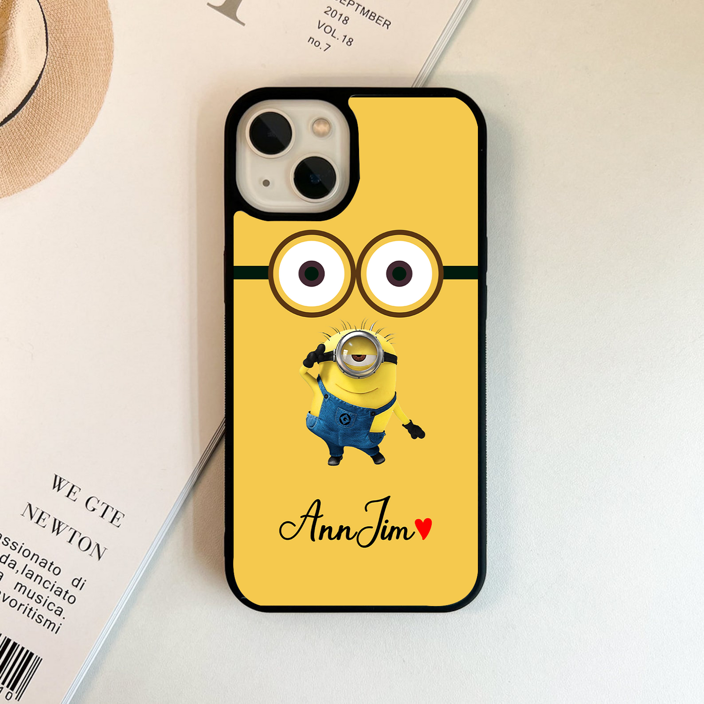 Minion Custom Name Glass Case