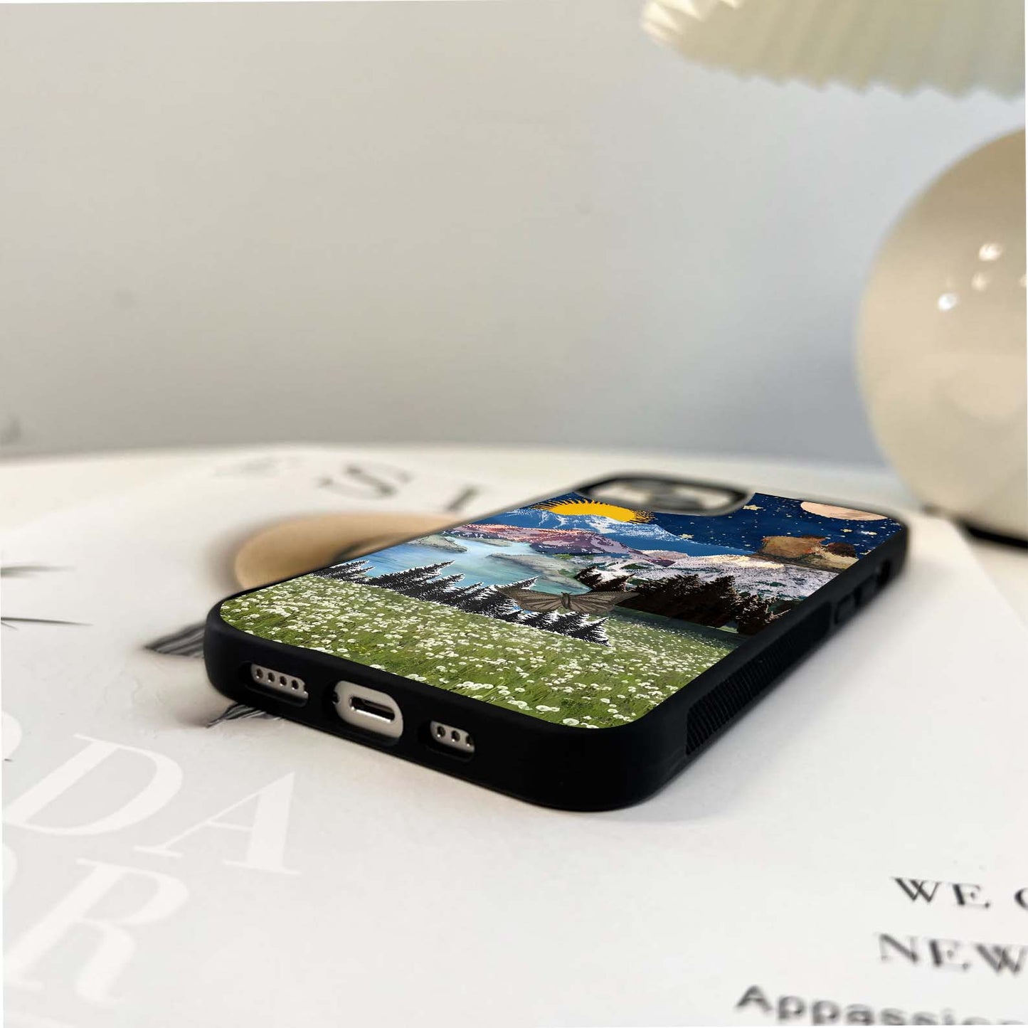 Starlit Mountain Lovers Glass Case