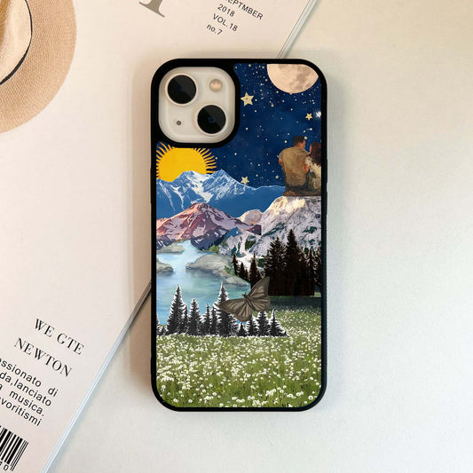 Starlit Mountain Lovers Glass Case