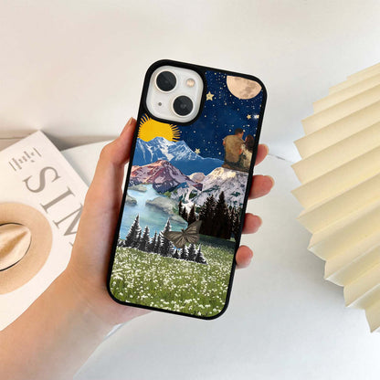 Starlit Mountain Lovers Glass Case